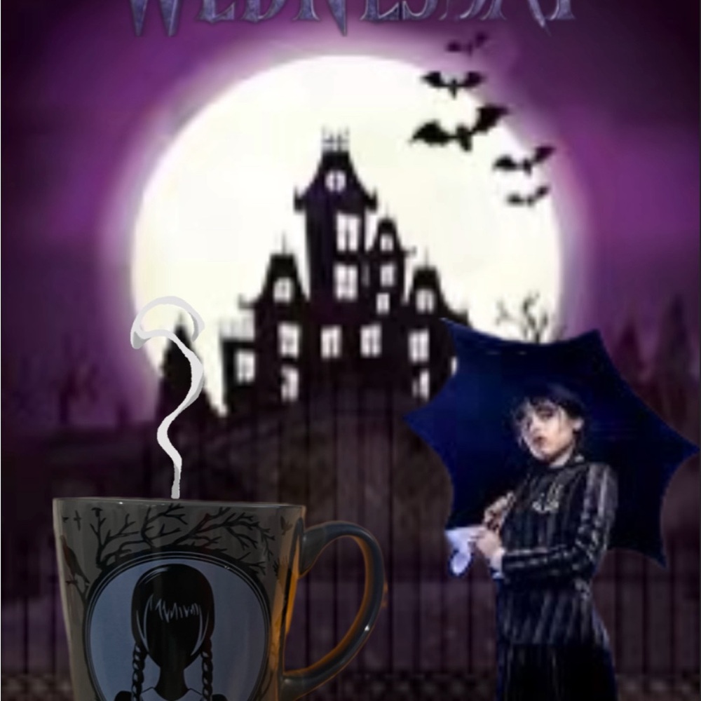 New
Wednesday Addams Inspired Gothic Mug – Dark Aesthetic Coffee Cup